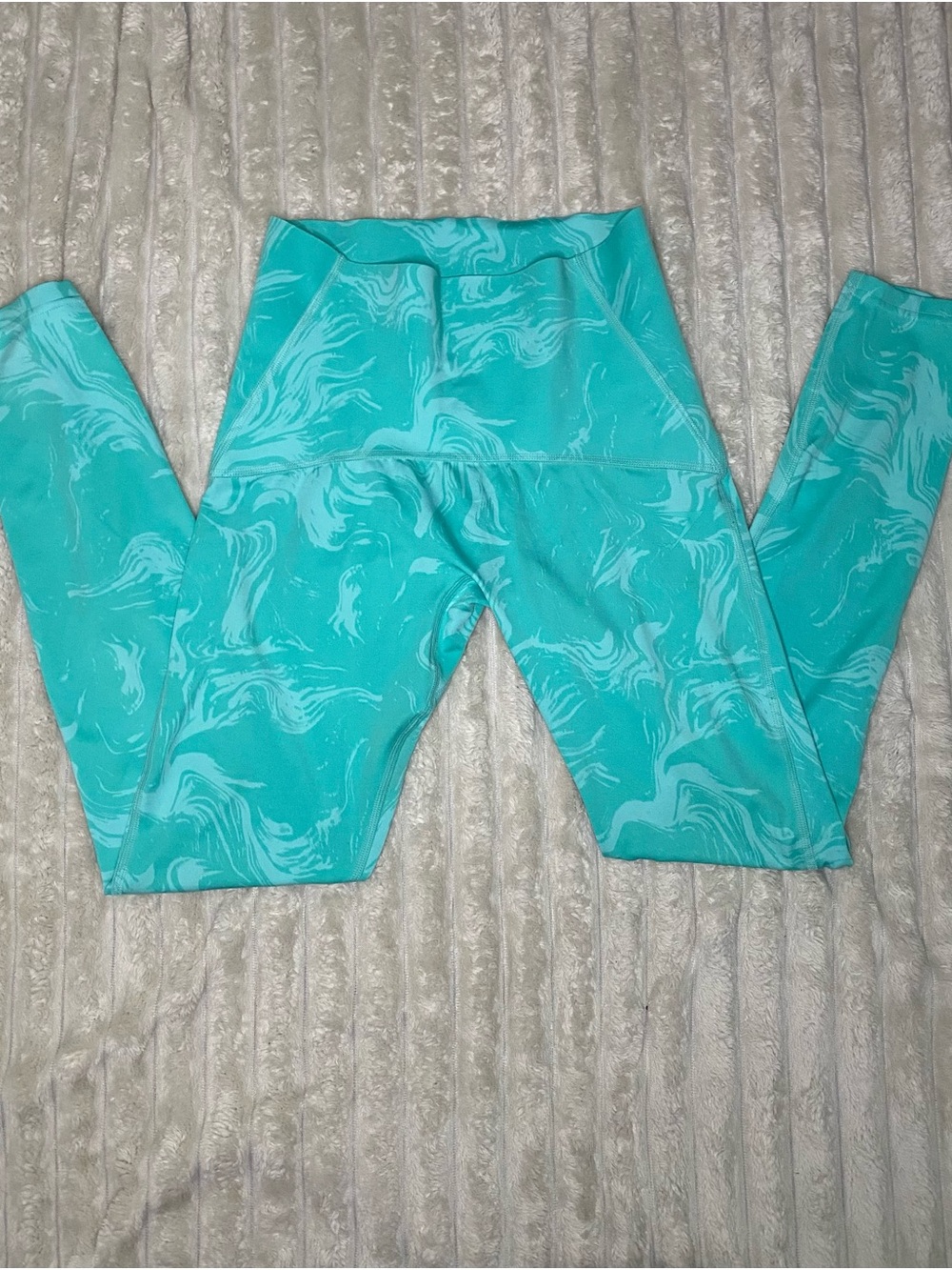 Gymshark Teal Marble High-Waist Leggings